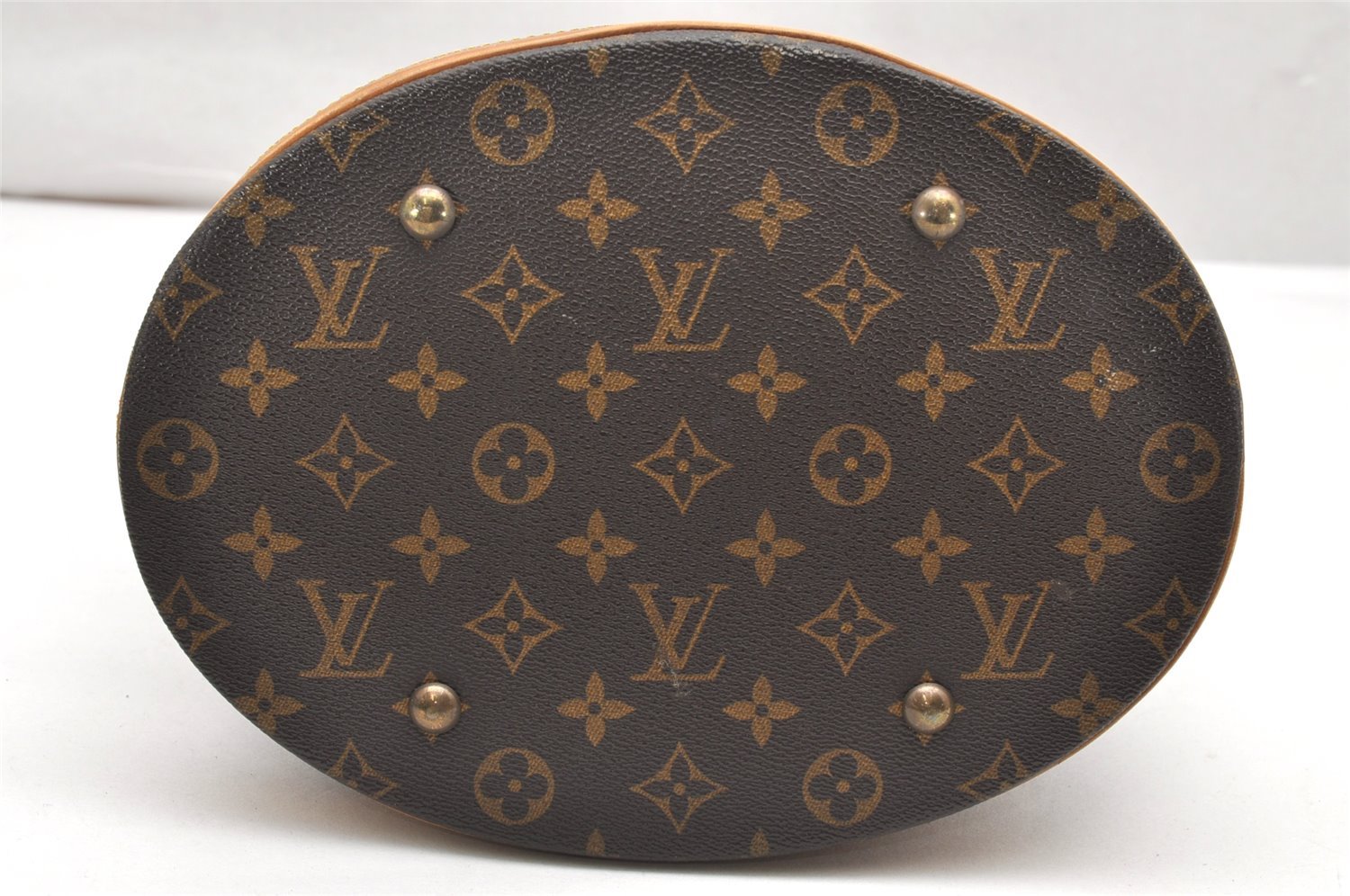 Authentic Louis Vuitton Monogram Bucket GM Shoulder Tote Bag M42236 Junk 4575K