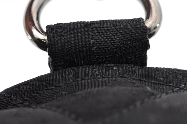 Authentic Christian Dior Trotter Drawstring Backpack Nylon Fur Black 4576I