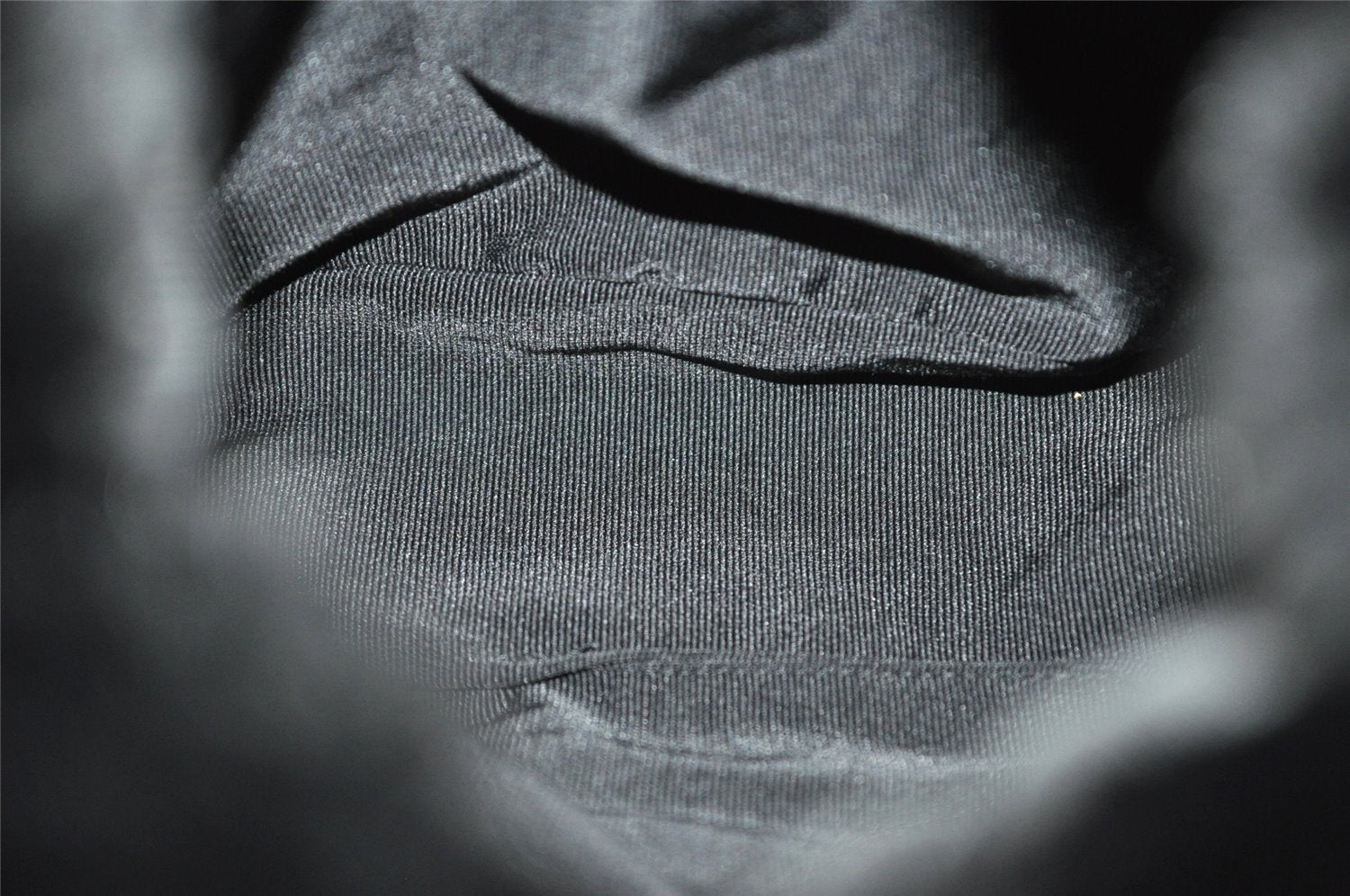 Authentic Christian Dior Trotter Drawstring Backpack Nylon Fur Black 4576I