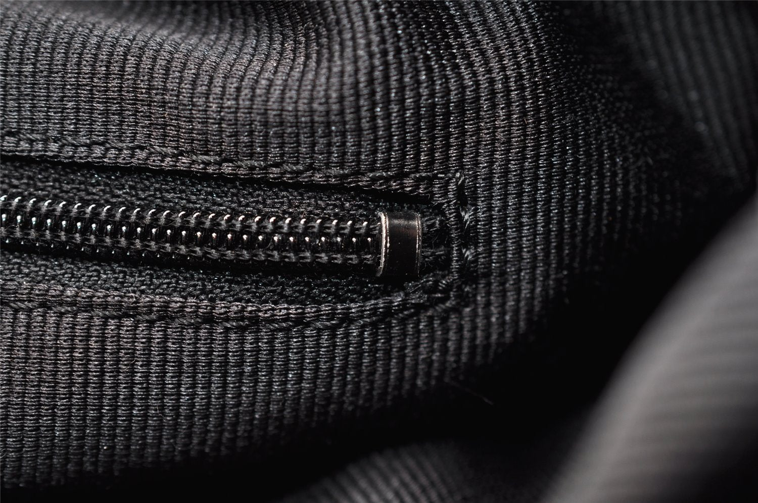 Authentic Christian Dior Trotter Drawstring Backpack Nylon Fur Black 4576I