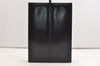 Authentic GUCCI Vintage Tote Hand Bag Purse Leather Black 4576J