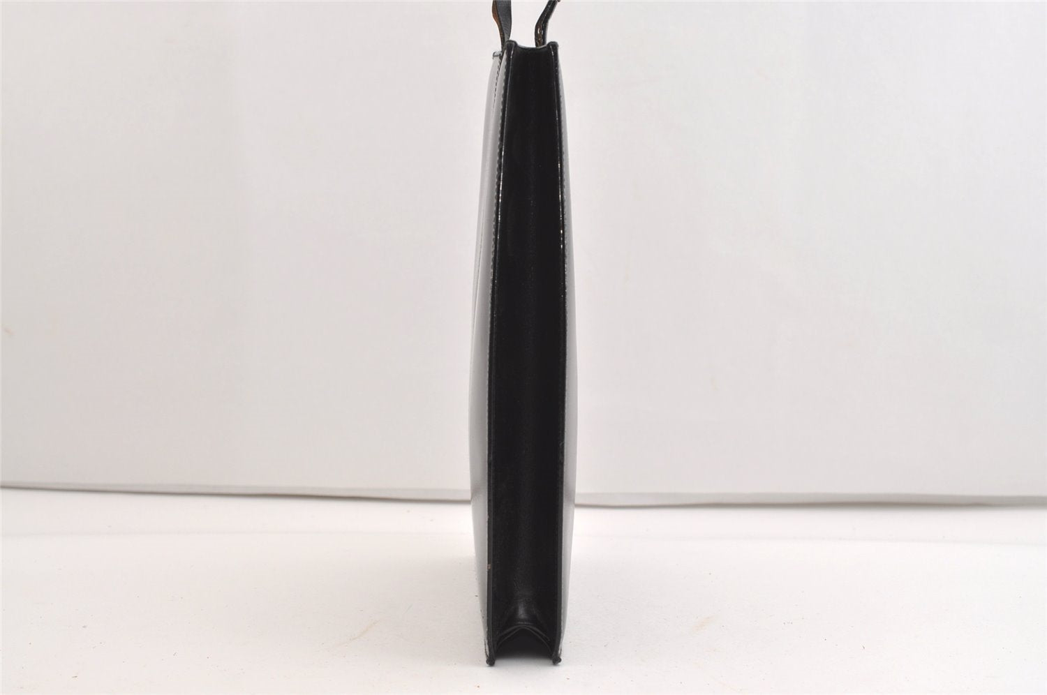 Authentic GUCCI Vintage Tote Hand Bag Purse Leather Black 4576J