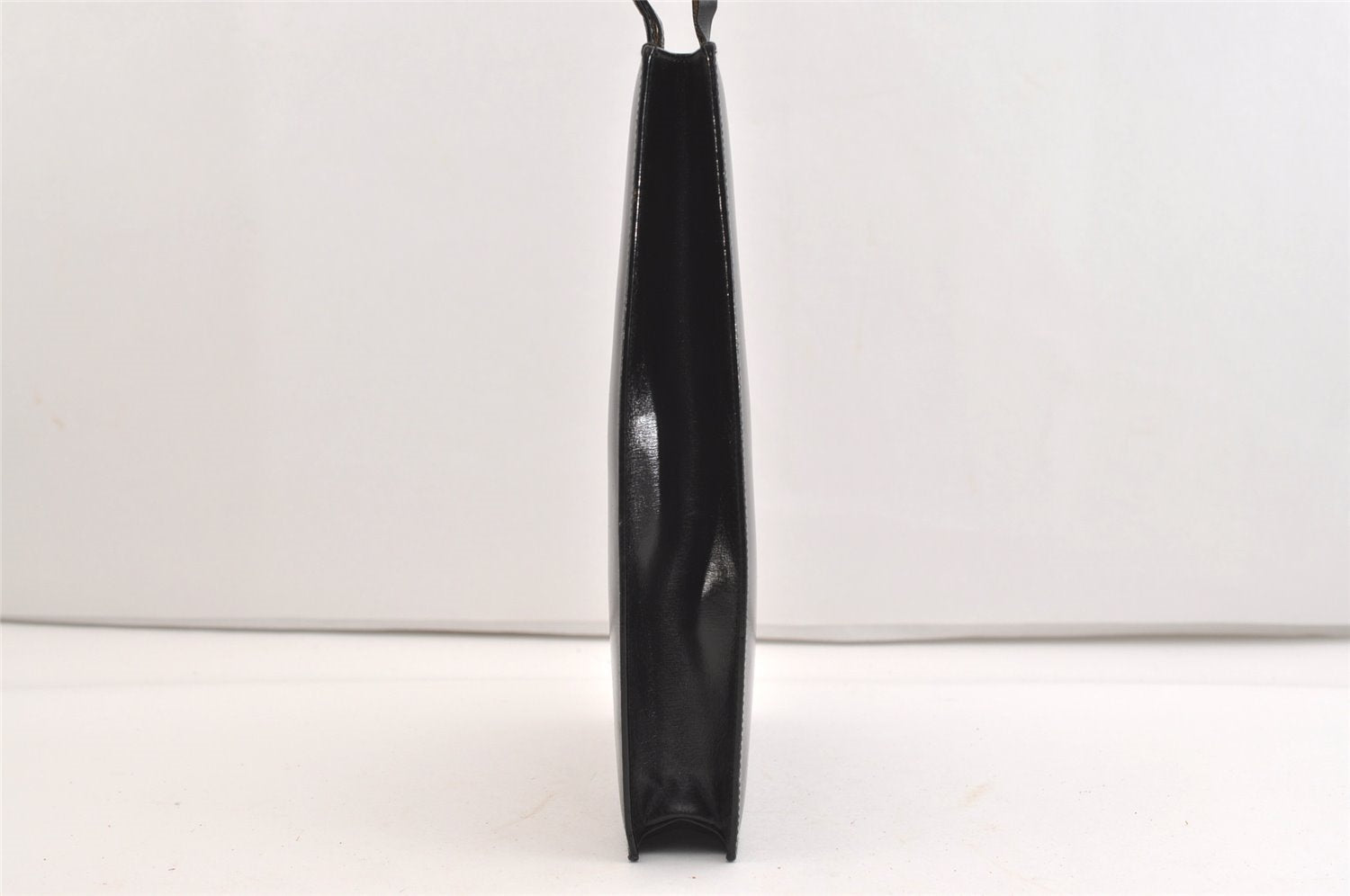 Authentic GUCCI Vintage Tote Hand Bag Purse Leather Black 4576J