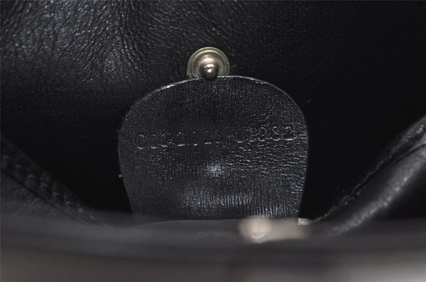 Authentic GUCCI Vintage Tote Hand Bag Purse Leather Black 4576J