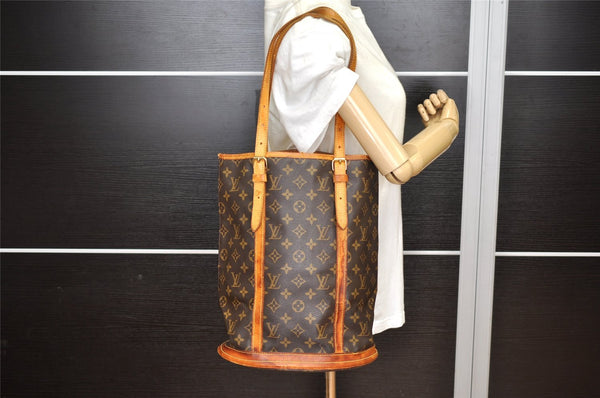 Authentic Louis Vuitton Monogram Bucket GM Shoulder Tote Bag M42236 LV 4578K