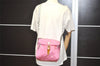 Authentic PRADA Nylon Tessuto Leather Shoulder Cross Body Bag Purse Pink 4579I