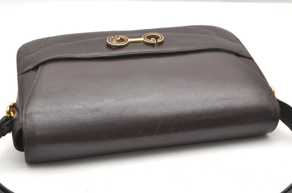 Authentic GUCCI Vintage Shoulder Bag Purse Leather Brown 4579K