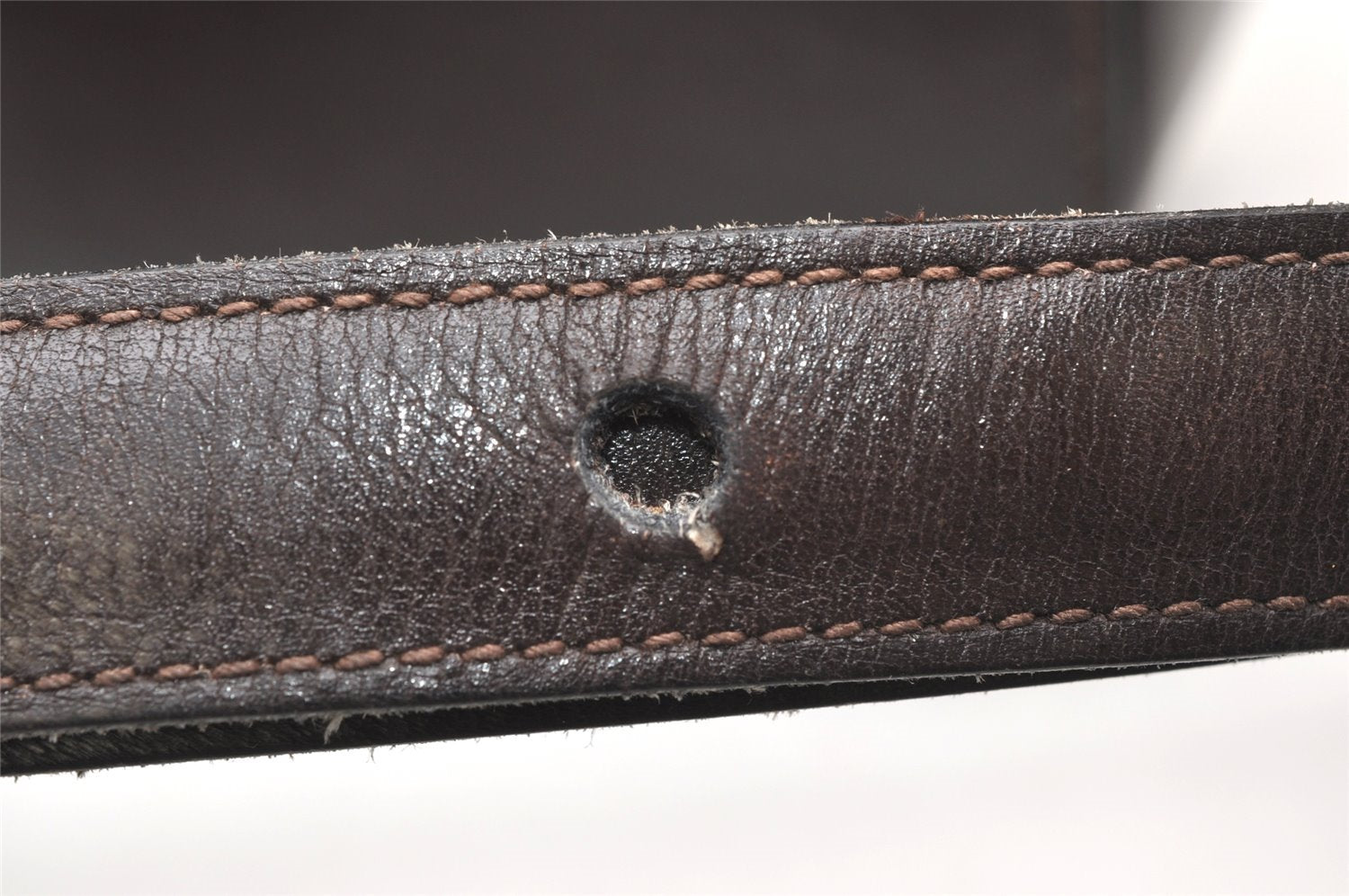 Authentic GUCCI Vintage Shoulder Bag Purse Leather Brown 4579K