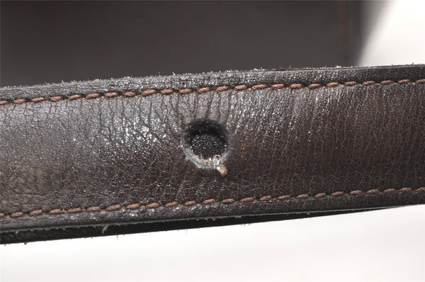 Authentic GUCCI Vintage Shoulder Bag Purse Leather Brown 4579K