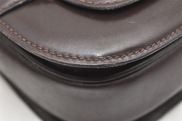 Authentic GUCCI Vintage Shoulder Bag Purse Leather Brown 4579K