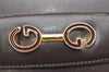 Authentic GUCCI Vintage Shoulder Bag Purse Leather Brown 4579K
