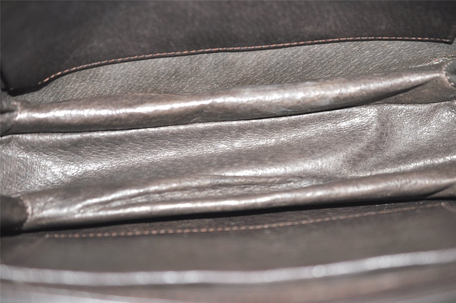 Authentic GUCCI Vintage Shoulder Bag Purse Leather Brown 4579K