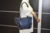 Authentic PRADA TESSUTO COLOR Nylon Leather Shoulder Bag B9977 Navy Blue 4580I