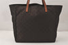 Authentic GUCCI Vintage Shoulder Tote Bag GG Nylon Leather 282439 Brown 4583K