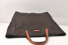 Authentic GUCCI Vintage Shoulder Tote Bag GG Nylon Leather 282439 Brown 4583K