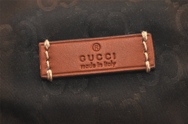 Authentic GUCCI Vintage Shoulder Tote Bag GG Nylon Leather 282439 Brown 4583K