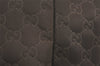 Authentic GUCCI Vintage Shoulder Tote Bag GG Nylon Leather 282439 Brown 4583K