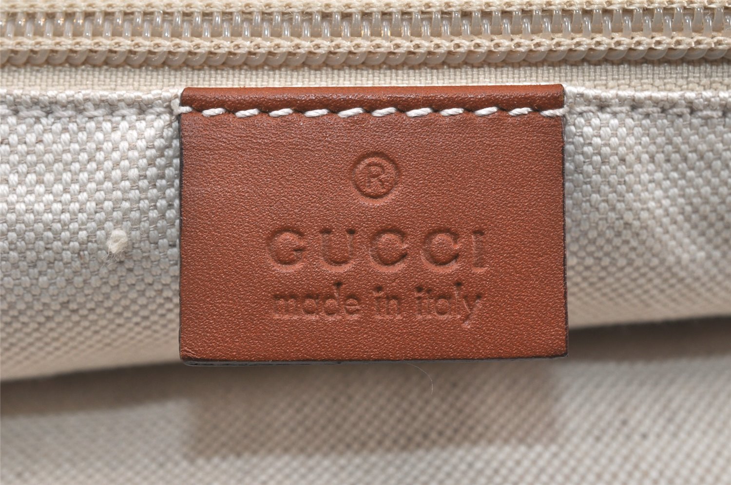 Authentic GUCCI Vintage Shoulder Tote Bag GG Nylon Leather 282439 Brown 4583K