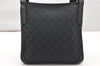 Authentic GUCCI Shoulder Cross Body Bag GG Canvas Leather 122793 Black 4584K