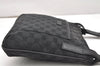 Authentic GUCCI Shoulder Cross Body Bag GG Canvas Leather 122793 Black 4584K