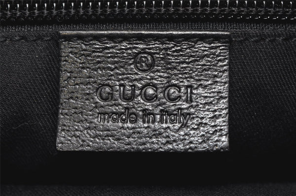Authentic GUCCI Shoulder Cross Body Bag GG Canvas Leather 122793 Black 4584K