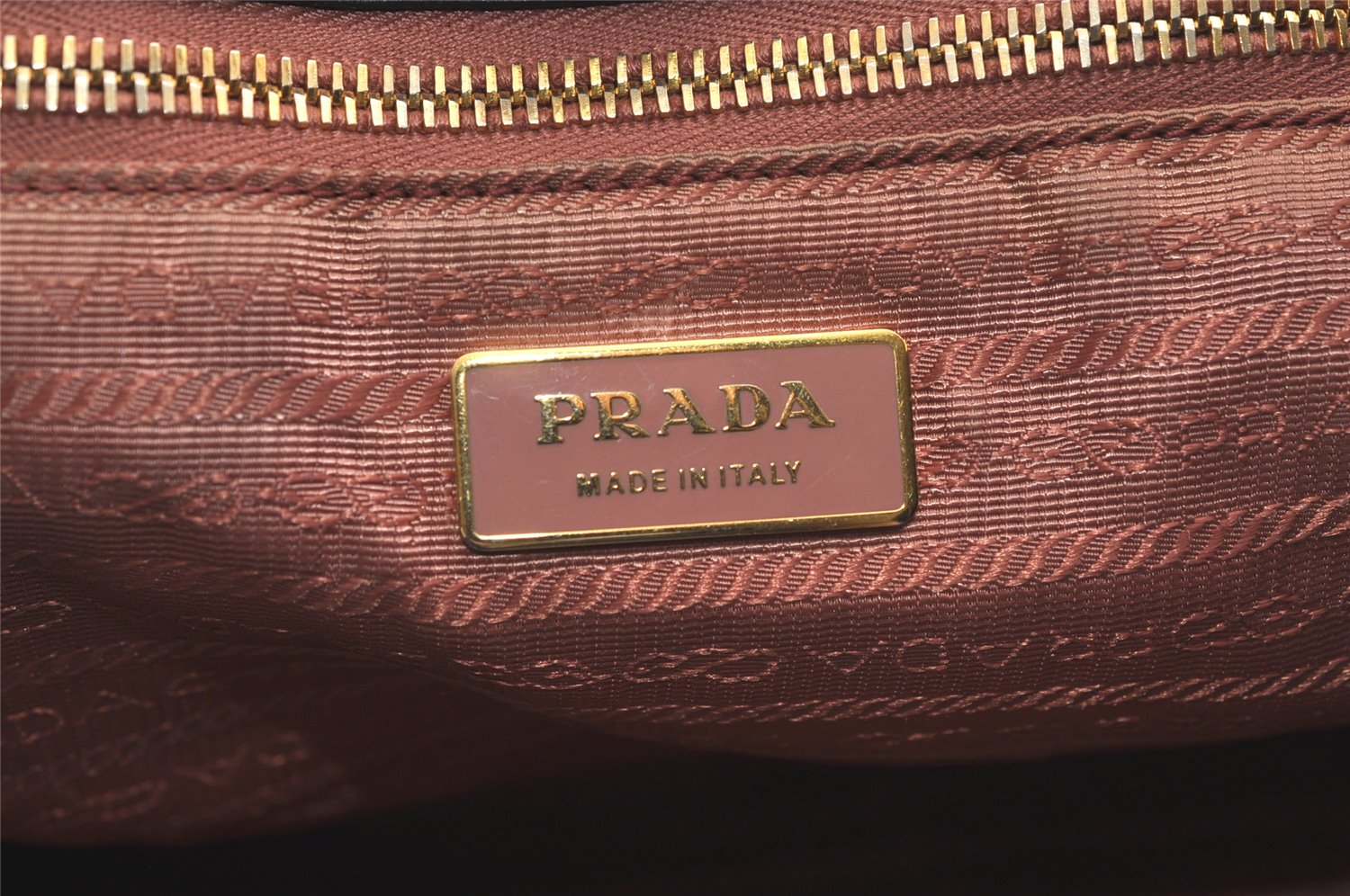 Authentic PRADA Tessuto Fiocco Ribbon Nylon Leather Hand Tote Bag Black 4585K