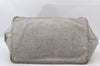 Authentic PRADA Vintage Canapa L Canvas Tote Hand Bag Canvas Gray 4586K