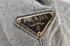 Authentic PRADA Vintage Canapa L Canvas Tote Hand Bag Canvas Gray 4586K