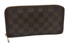 Authentic Louis Vuitton Damier Zippy Long Wallet Purse N60015 LV 4587J