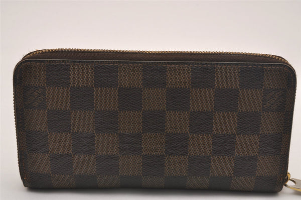 Authentic Louis Vuitton Damier Zippy Long Wallet Purse N60015 LV 4587J