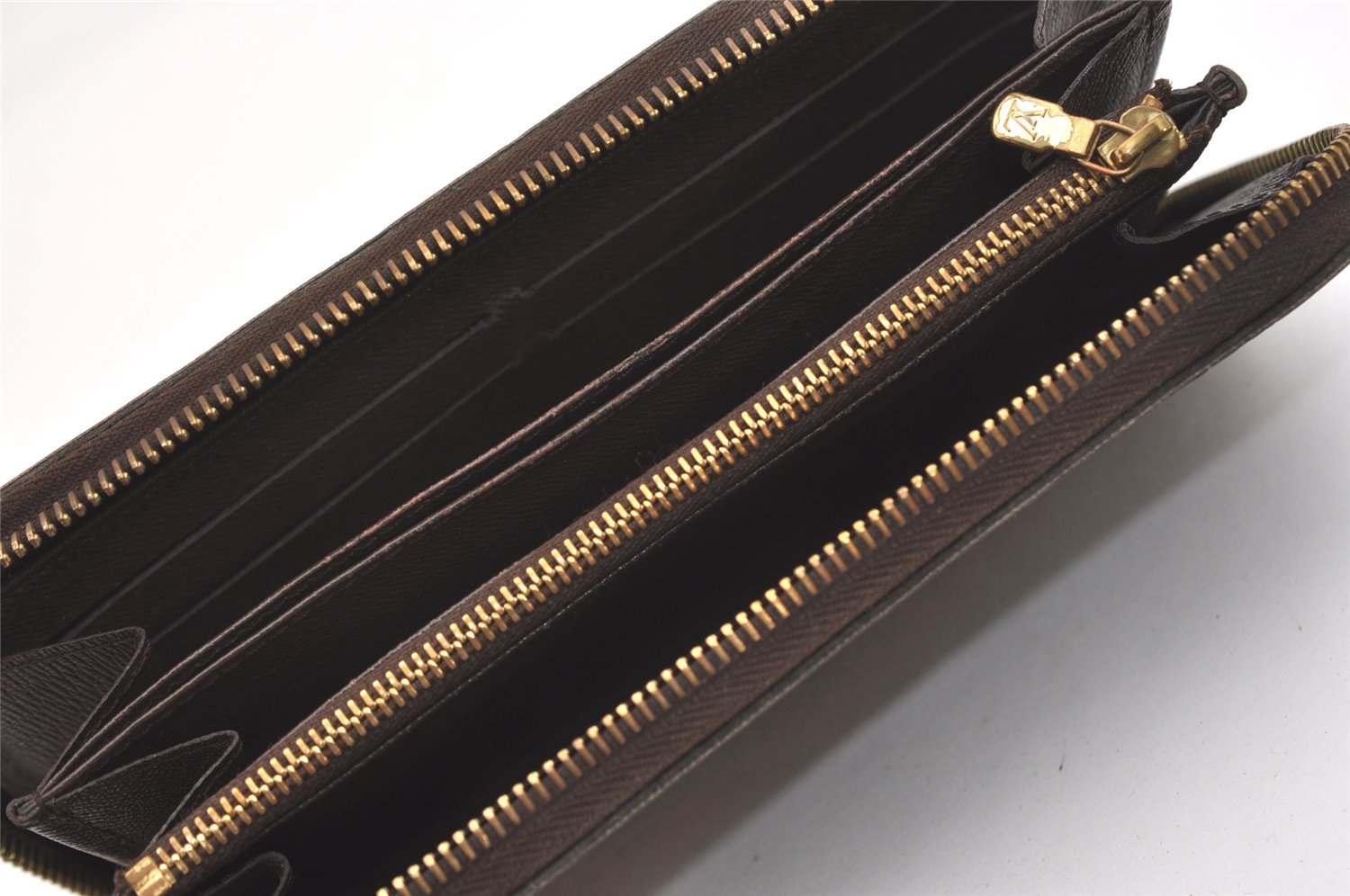 Authentic Louis Vuitton Damier Zippy Long Wallet Purse N60015 LV 4587J
