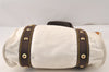 Authentic Louis Vuitton Antigua Cabas MM Tote Bag White Brown M40036 LV 4587K