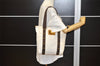 Authentic Louis Vuitton Antigua Cabas MM Tote Bag White Brown M40036 LV 4587K
