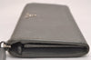 Authentic PRADA Vintage Saffiano Multic Leather Long Wallet Purse Gray 4588J