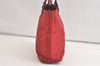 Authentic PRADA Vintage Nylon Tessuto Leather Shoulder Hand Bag Purse Red 4588K