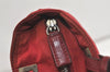 Authentic PRADA Vintage Nylon Tessuto Leather Shoulder Hand Bag Purse Red 4588K