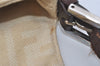 Authentic FENDI Zucca Mamma Baguette Shoulder Bag Canvas Leather Beige 4589I