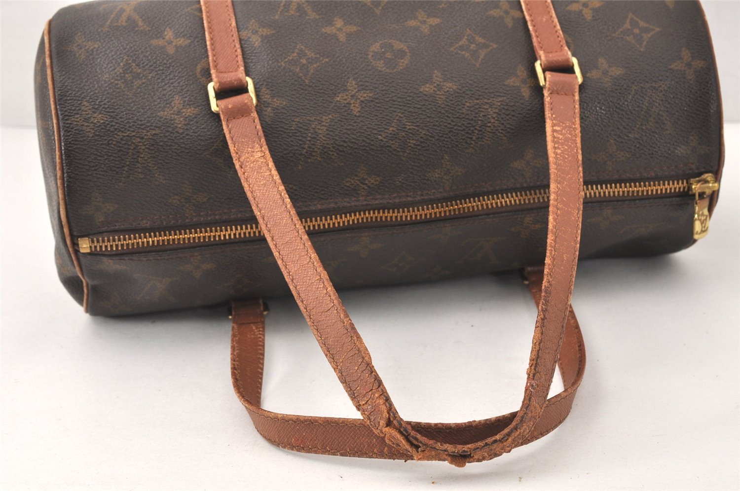 Authentic Louis Vuitton Monogram Papillon 30 Hand Bag Old Model LV Junk 4589K