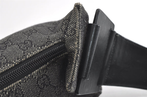 Authentic GUCCI Vintage Shoulder Hand Bag GG Canvas Leather 92697 Black 4591I