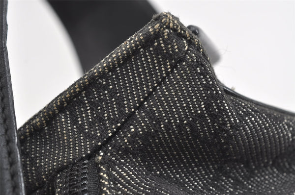 Authentic GUCCI Vintage Shoulder Hand Bag GG Canvas Leather 92697 Black 4591I