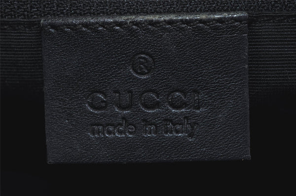 Authentic GUCCI Vintage Shoulder Hand Bag GG Canvas Leather 92697 Black 4591I