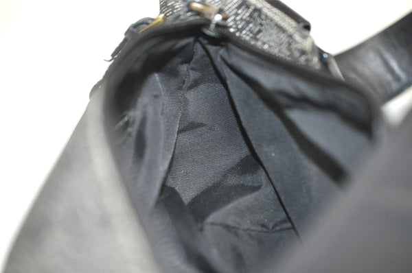 Authentic GUCCI Vintage Shoulder Hand Bag GG Canvas Leather 92697 Black 4591I