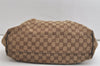 Authentic GUCCI Sukey Shoulder Tote Bag GG Canvas Leather 211944 Brown 4591K