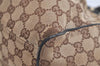Authentic GUCCI Sukey Shoulder Tote Bag GG Canvas Leather 211944 Brown 4591K