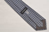 Authentic YVES SAINT LAURENT Tie Necktie Circular Pattern Silk Navy Blue 4592J