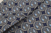 Authentic YVES SAINT LAURENT Tie Necktie Circular Pattern Silk Navy Blue 4592J