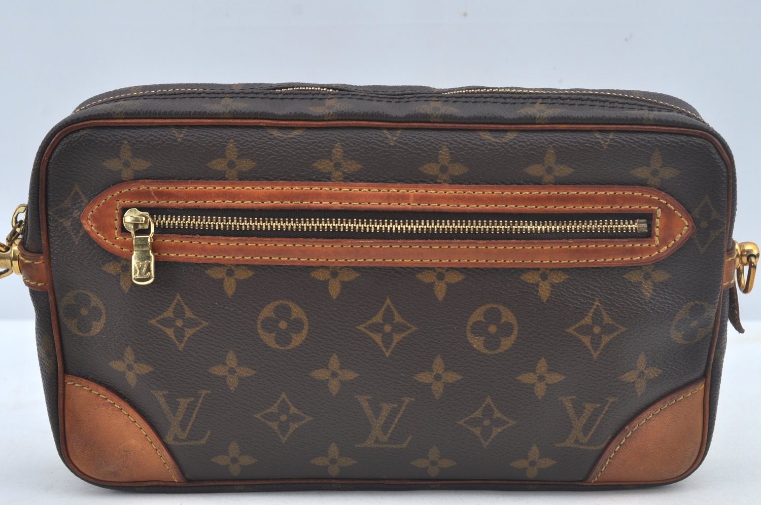 Authentic Louis Vuitton Monogram Marly Dragonne GM M51825 Clutch Hand Bag 4593I