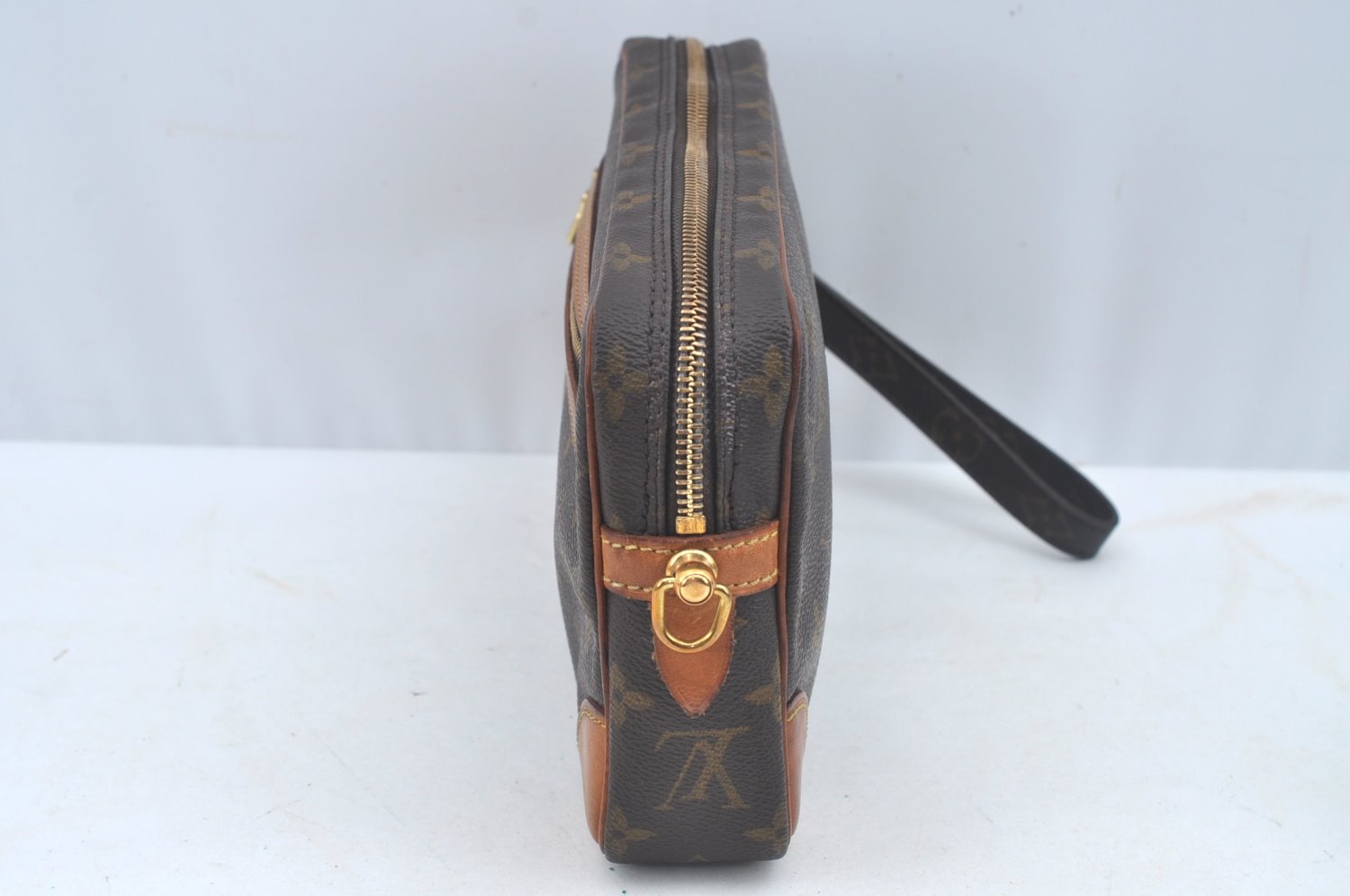 Authentic Louis Vuitton Monogram Marly Dragonne GM M51825 Clutch Hand Bag 4593I