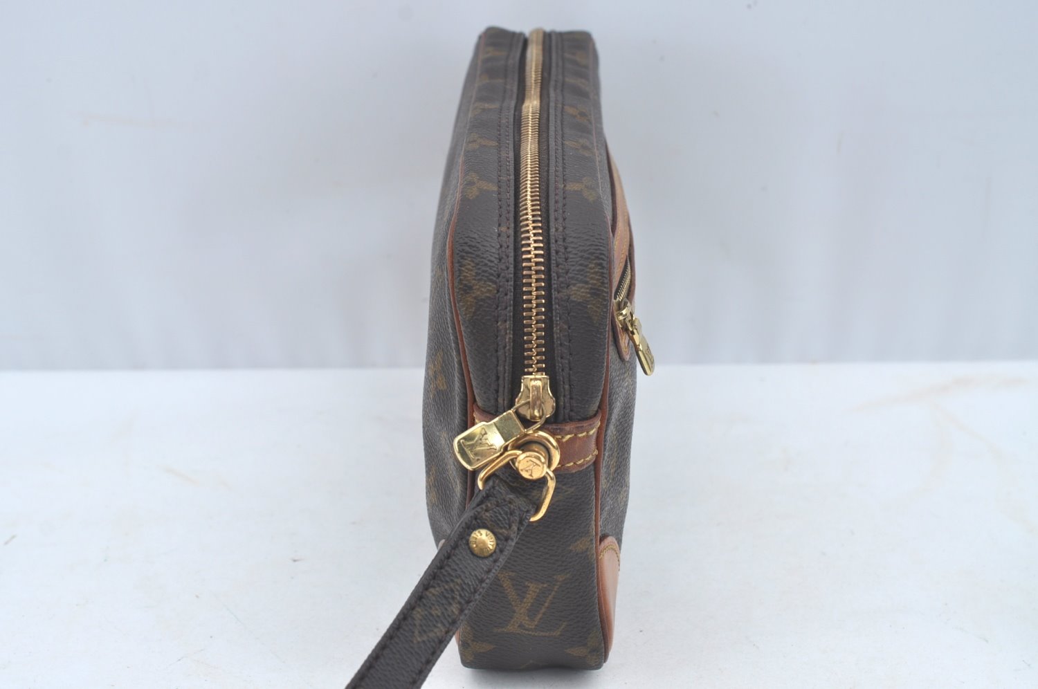 Authentic Louis Vuitton Monogram Marly Dragonne GM M51825 Clutch Hand Bag 4593I