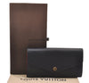 Auth Louis Vuitton Monogram Empreinte Portefeuille Sarah Wallet Navy Box 4593J